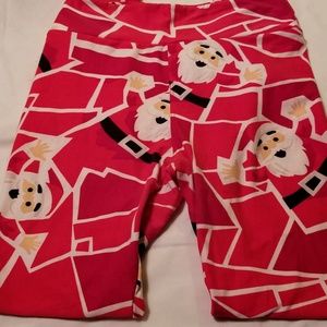 Lularoe christmas santa leggings OS